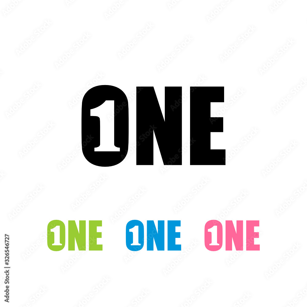 One logo design vector One logo design vector