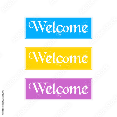 Letter "welcome" design vector