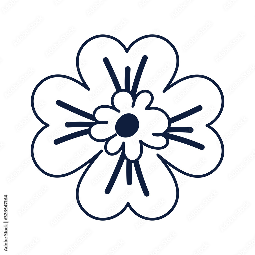 beautiful flower decoration isolated icon beautiful flower decoration isolated icon