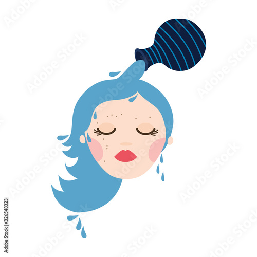 beautiful woman with aquarius zodiac sign