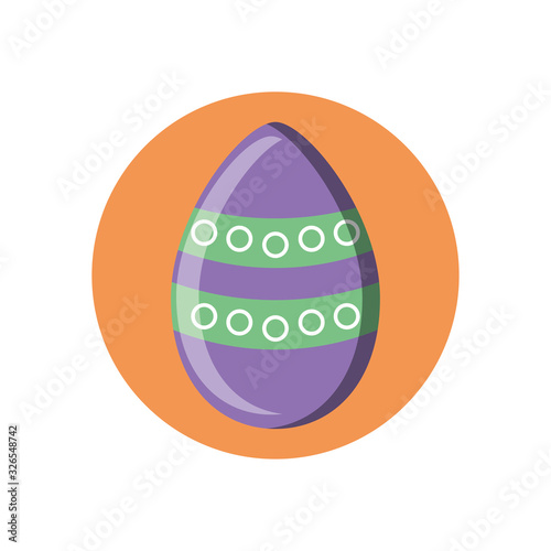 striped easter egg ,block style icon