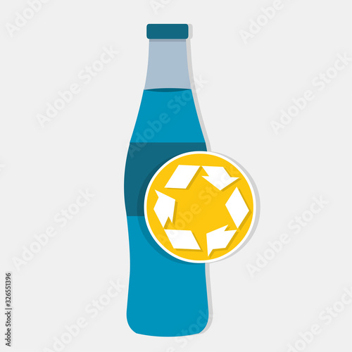 recycle bottle concept vector illustration in flat style