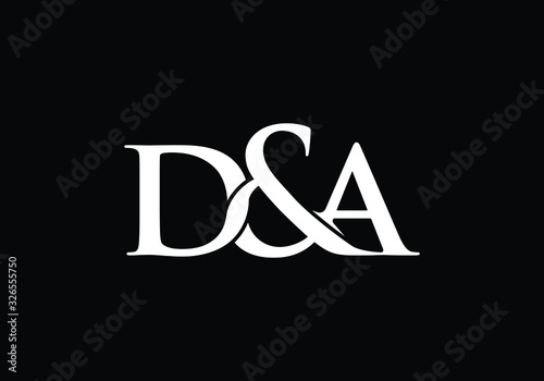 D A Initial letter logo design, Creative Modern Letters Vector Icon Logo Illustration.