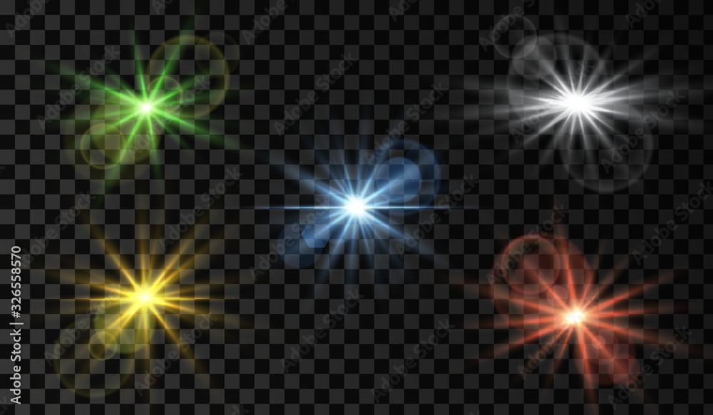Lens flare. Light glow effect. Sparkle and glare object. Isolated vector illustration on transparent background. Lens flare. Light glow effect. Sparkle and glare object. Isolated vector illustration on transparent background.