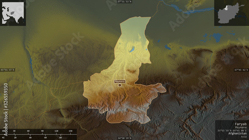 Faryab, Afghanistan - composition. Relief photo