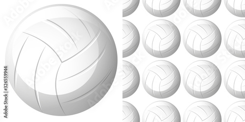 Seamless background design with volleyballs