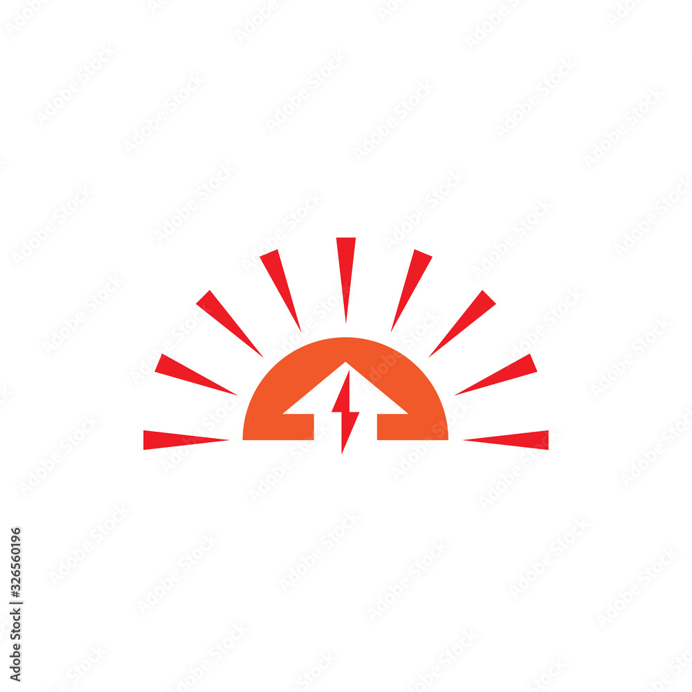 Solar Cell Electric logo design vector Solar Cell Electric logo design vector