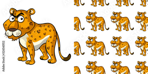 Seamless background design with wild tiger