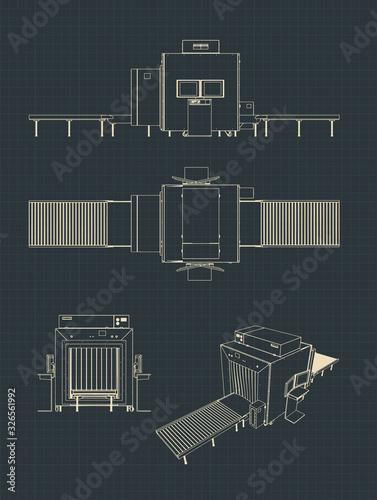 X-Ray Baggage Scanner drawings