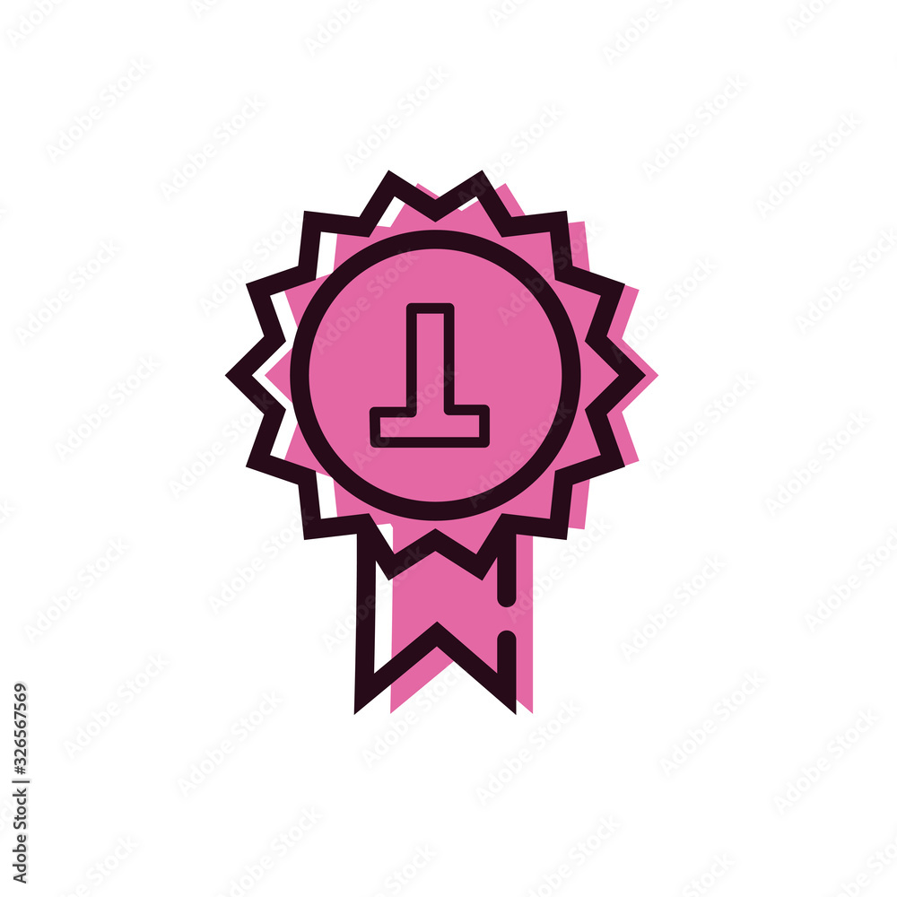championship medal award isolated icon championship medal award isolated icon