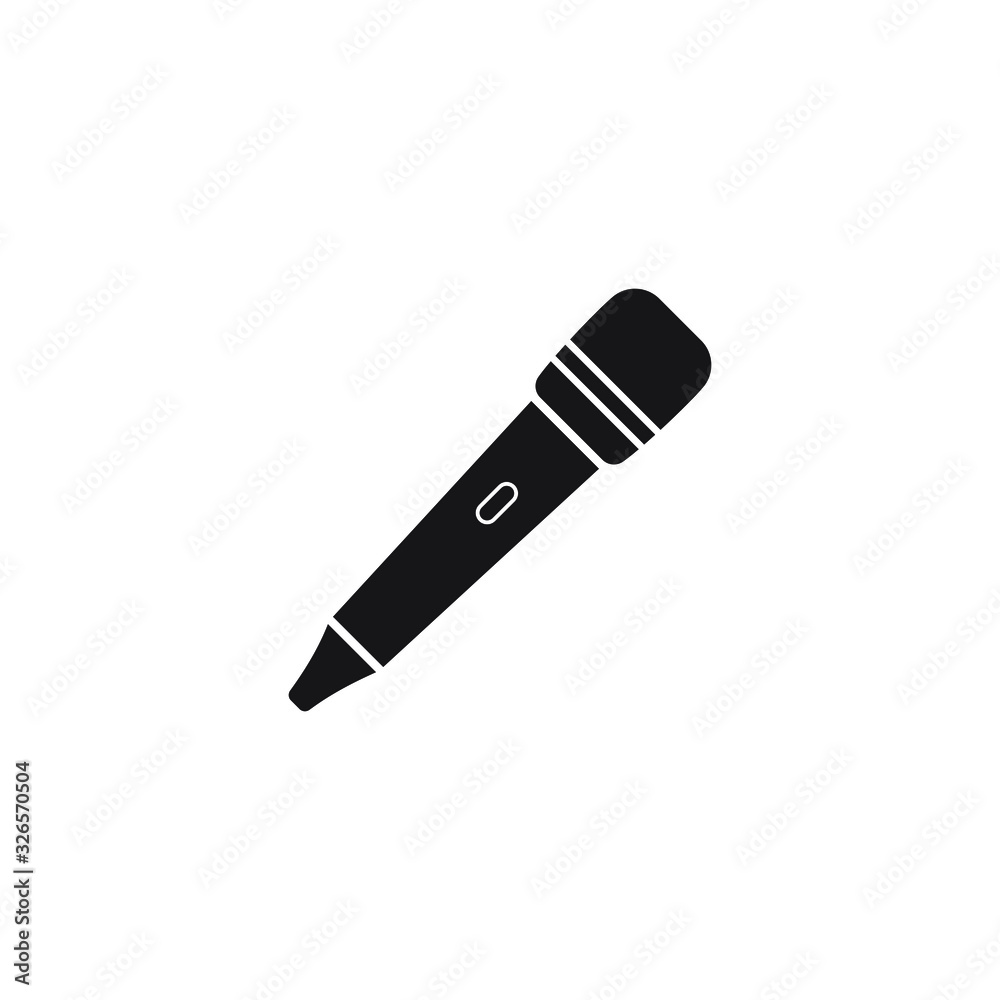 Microphone icon design isolated on white background. Vector illustration