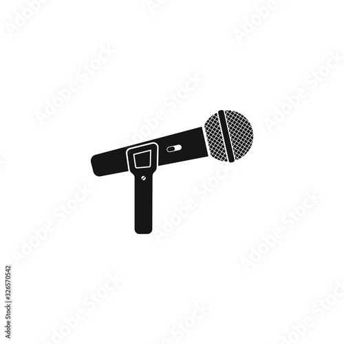Microphone icon design isolated on white background. Vector illustration