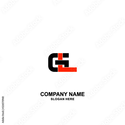 GL Initial logo template vector