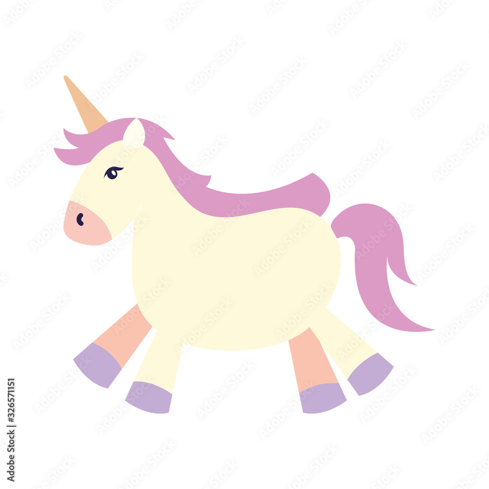 cute unicorn fantasy isolated icon vector illustration design