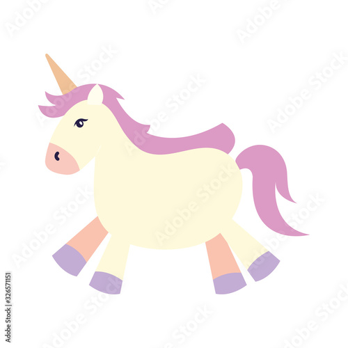 cute unicorn fantasy isolated icon vector illustration design