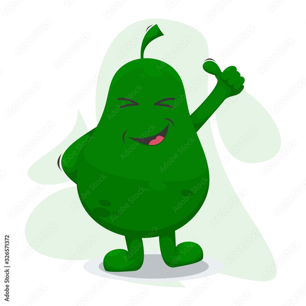 fruit avocado mascot cartoon vector fruit avocado mascot cartoon vector