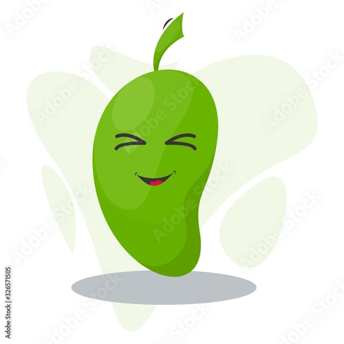 fruit mango mascot cartoon vector