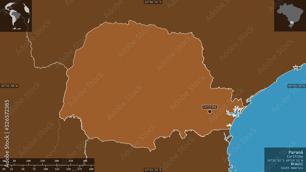 Obraz premium Paraná, Brazil - composition. Pattern