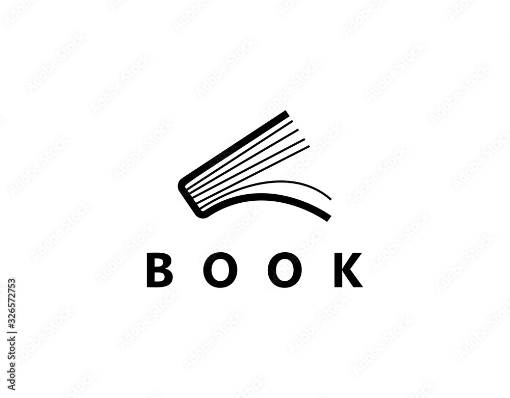 Simple Book Logo with Monochrome Concept. Design in Trendy Flat Isolated on White Background. This Logo Ideal for Library, Book Store, Reader Community, etc. Vector Illustration. Simple Book Logo with Monochrome Concept. Design in Trendy Flat Isolated on White Background. This Logo Ideal for Library, Book Store, Reader Community, etc. Vector Illustration.