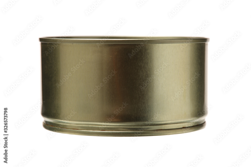 Closed Tin can on isolated white background. Closed Tin can on isolated white background.