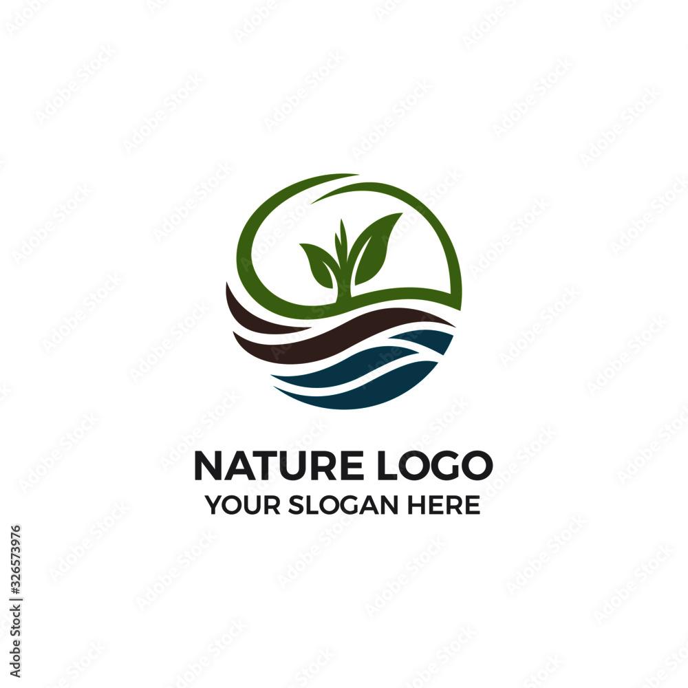 Tree nature logo vector