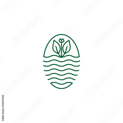 Wellnes nature logo vector