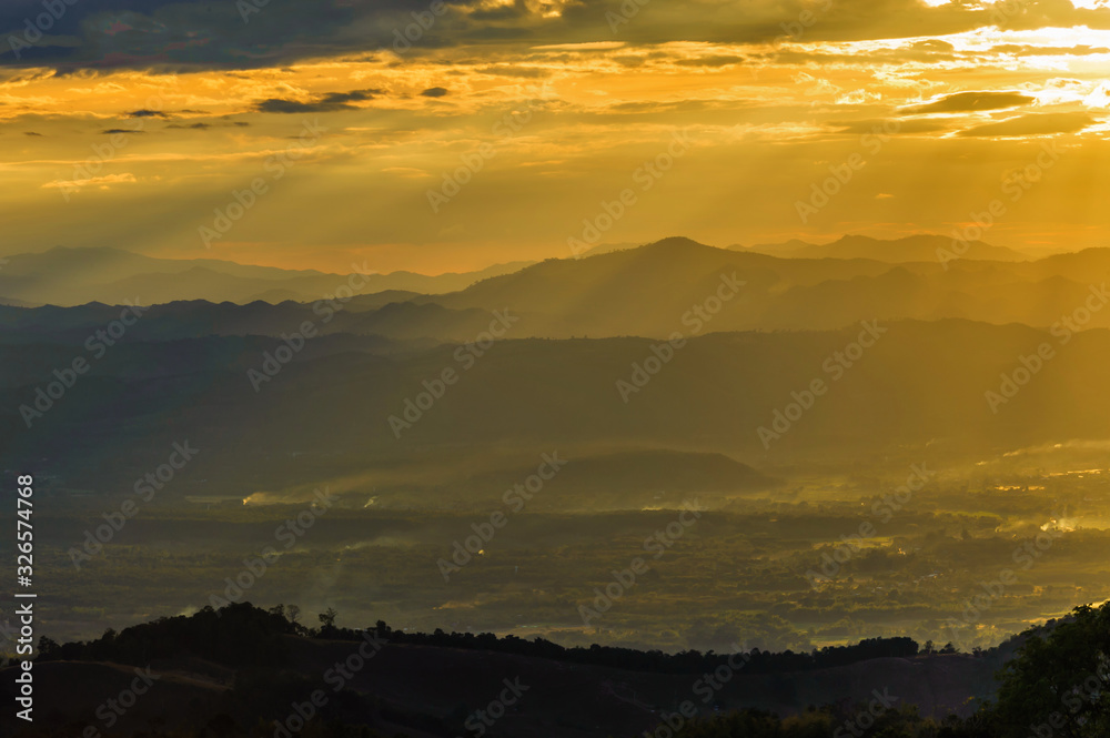 Landscape sunrise mountain 