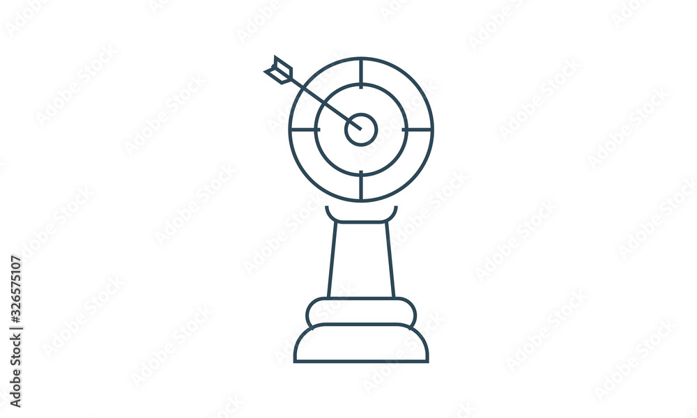 Strategic vision icon for business and leadership concepts