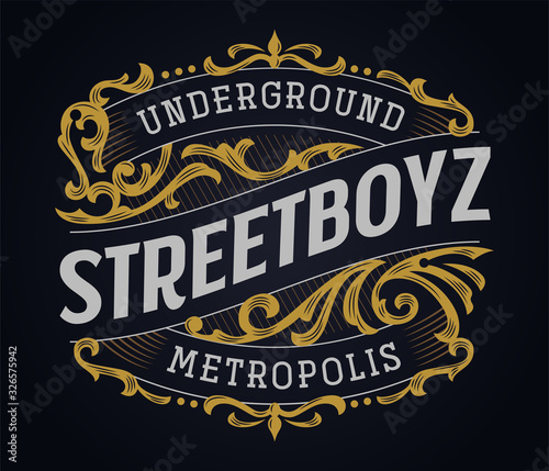 Classic Victorian Ornament Frame Beautiful Label Template