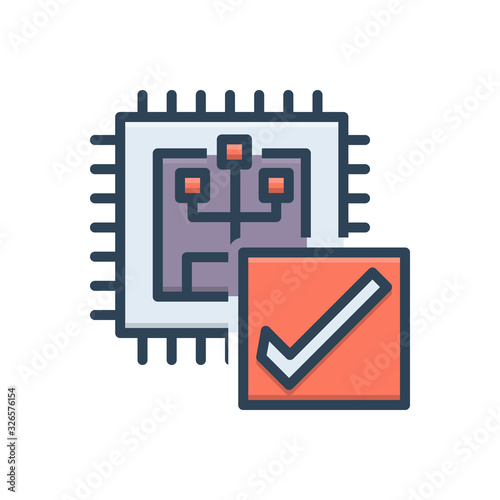 Color illustration icon for Verify 