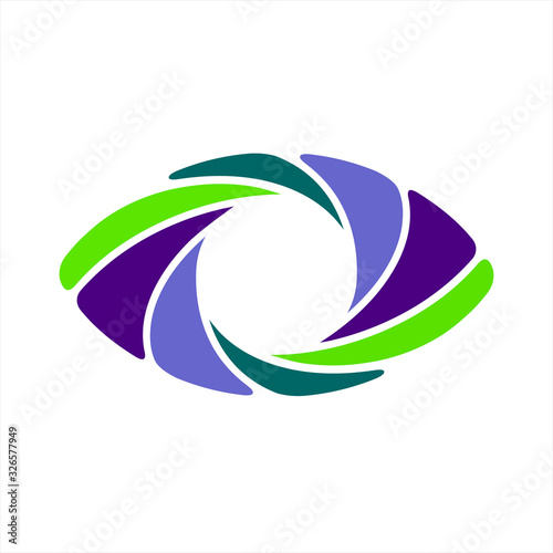 Human eye focus vector isolated logo. Best for clinic, photographer or studio