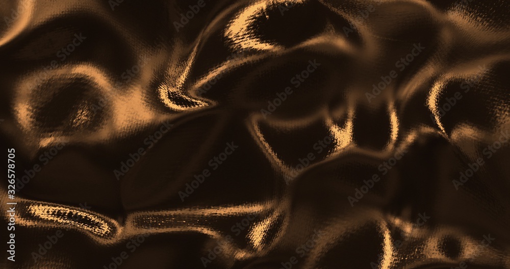 Rose Gold sparkly satin background. Glamour satin texture 3D rendering