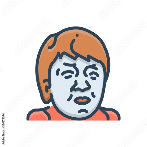 Color illustration icon for meme  