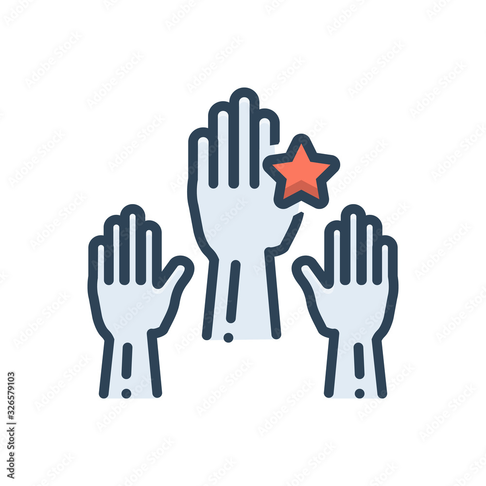 Fototapeta premium Color illustration icon for accountable 