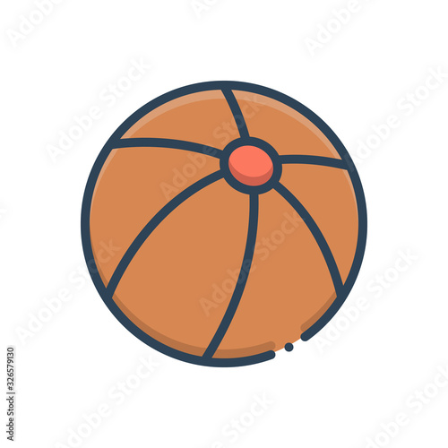 Color illustration icon for ball 