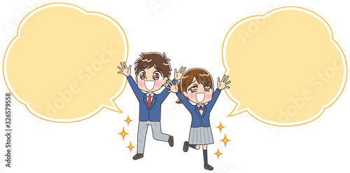 高校生 女子高生 男子高生 マンガ アニメ キャラクター イラスト