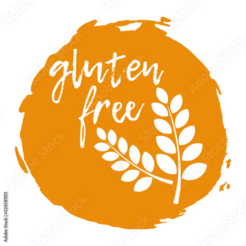 Gluten Free. Allergen food, Free products icon and logo. Intolerance and allergy food.