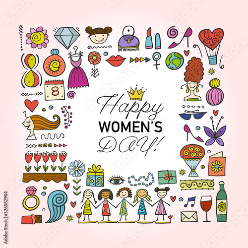 International Women s Day. Greeting card for your design