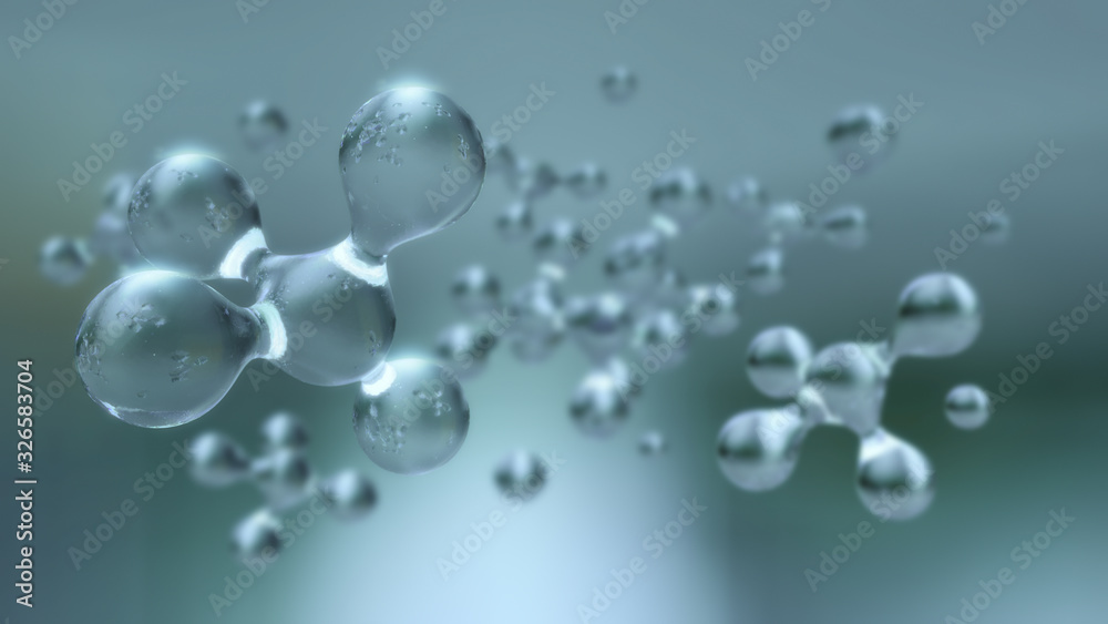 Abstract molecules Atoms structure for Science or medical concept Abstract molecules Atoms structure for Science or medical concept