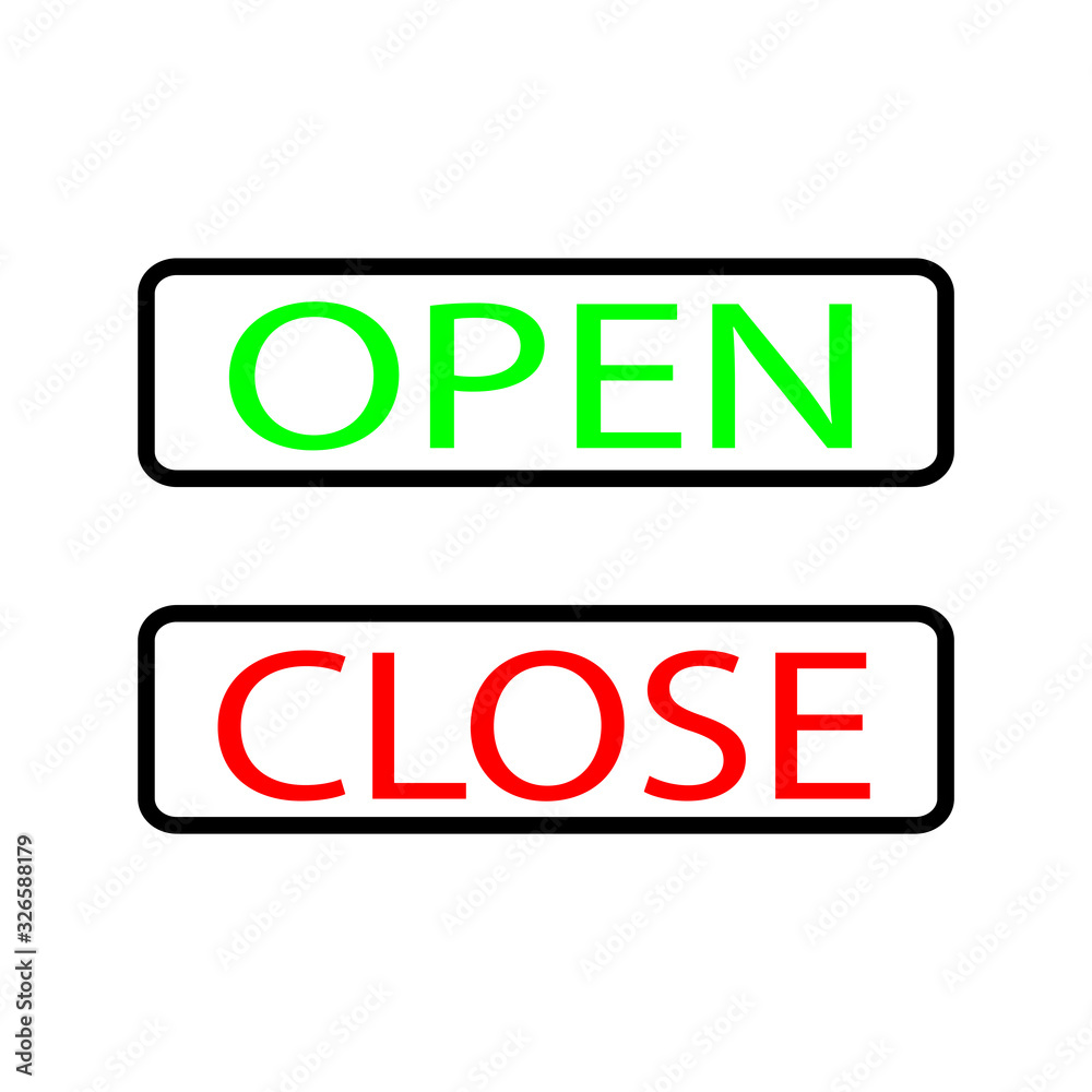 open close icon vector template open close icon vector template