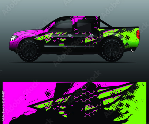 truck decal graphic wrap vector, abstract background