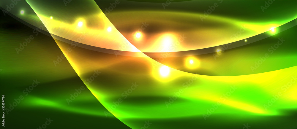 Abstract background. Shiny design neon waves with light effects, techno trendy design. Vector Illustration For Wallpaper, Banner, Background, Card, Book Illustration, landing page Abstract background. Shiny design neon waves with light effects, techno trendy design. Vector Illustration For Wallpaper, Banner, Background, Card, Book Illustration, landing page