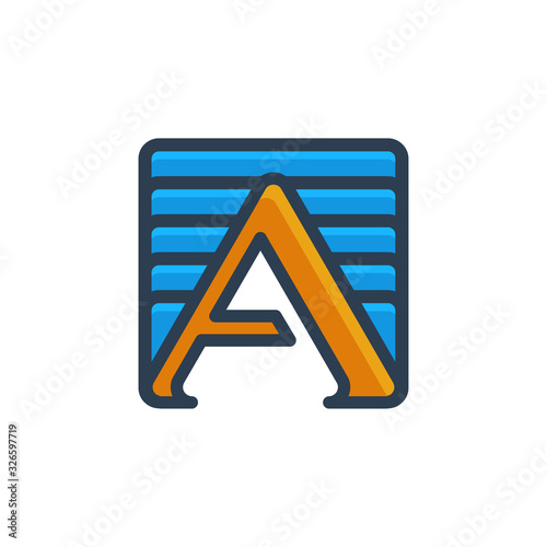 Letter A design template symbol vector illustration