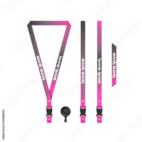Magenta Lanyard Template for All Company