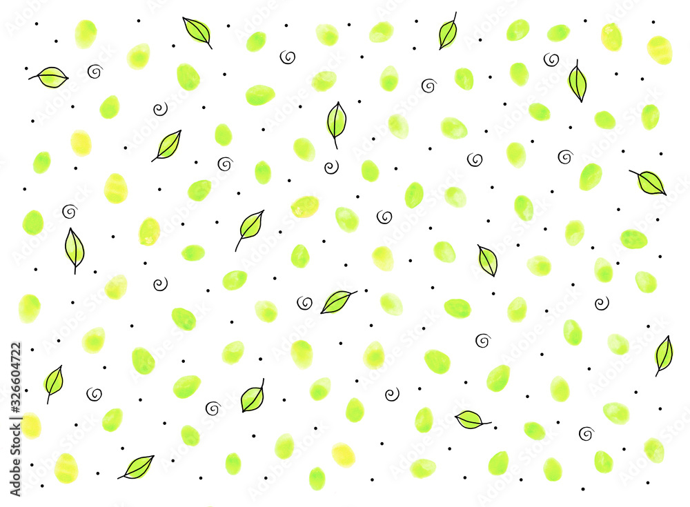 Simple spring background with watercolor eggs and dots. Happy Easter. Hand drawn, light, soft, pastel Simple spring background with watercolor eggs and dots. Happy Easter. Hand drawn, light, soft, pastel