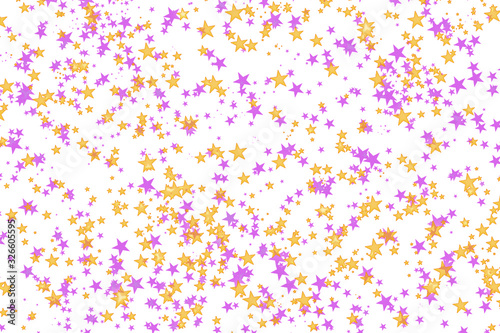 Multicolor watercolor stars pattern on white