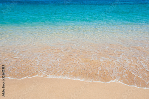 Turquoise blue ocean water, ripple, waves, shinning