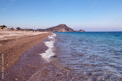 Afandou beach,  Mediterranean Sea, Rhodes, Greece photo