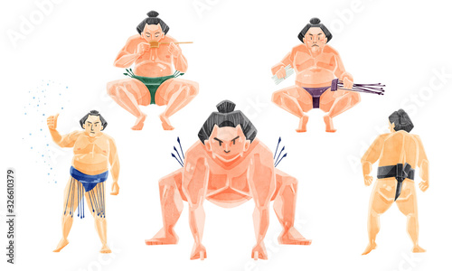 大相撲力士ポーズセット