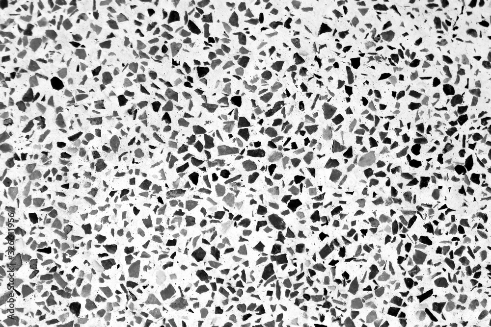 Terrazzo floor old texture , gray ,black and white polished stone background Terrazzo floor old texture , gray ,black and white polished stone background